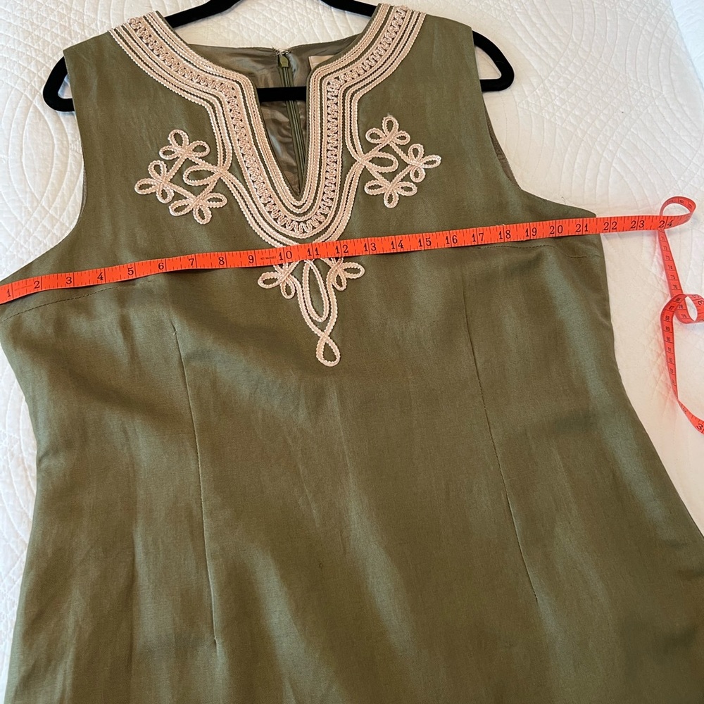 NWT! APPRAISAL Sleeveless Olive Fully-lined Sheath, SZ 16 - Picture 9 of 14